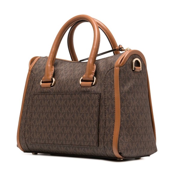 MICHAEL KORS Carine Satchel Crossbody Coated Canvas Leather Bag - Picture 3 of 10